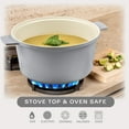 thumbnail image 3 of Gotham Steel Dutch Oven 5 Qt Pot With Lid Nonstick Ceramic Cooking Hot Pot Cast Aluminum Induction Stock Pot, Gray, 3 of 9