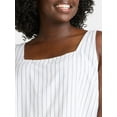 thumbnail image 4 of Time and Tru Women's and Women's Plus Linen Blend Tank Top, Sizes XS-4X, 4 of 5
