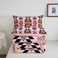 thumbnail image 5 of jejeloiu Boho Aztec Twin Comforter Sets For Girls,Tribal Geometric Bedding Set,Pink,Pink Reversible,2 Pieces,1 Comforter and 1 Pillowcase, 5 of 7