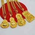 thumbnail image 2 of RSAMD Gold Plated Necklace For Women Men Golden Guanyin Dragon Pendant Clavicle Chain-3, 2 of 9