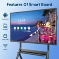 thumbnail image 2 of Smart Board,75 Inch Interactive Whiteboard 4K Touchscreen Built in Ultra High Definition Camera Open App Ecosystem, Digital Presentation Electronic Smart WhiteBoard for Classroom Home Office, 2 of 8