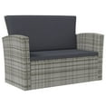 thumbnail image 3 of vidaXL 8 Piece Garden Lounge Set with Cushions Poly Rattan Grey, 3 of 5