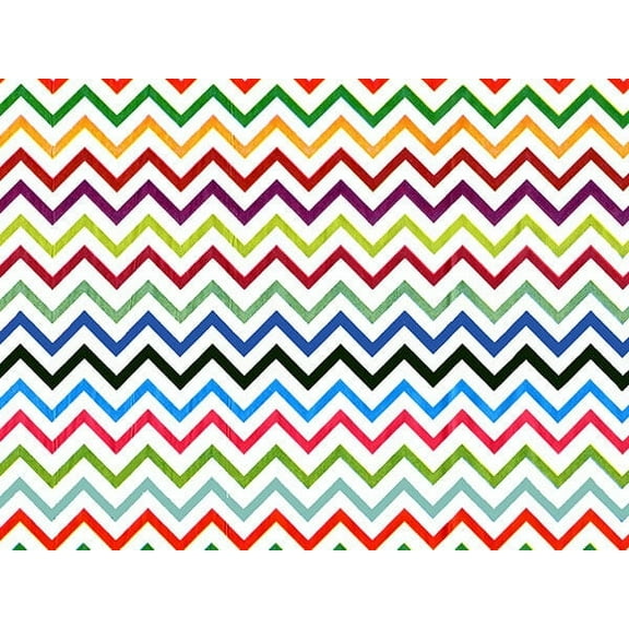 Pack Of 240, Rainbow Chevron Recycled Classic Printed Tissue Paper 20" X 30" Sheets Made In USA
