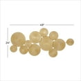 thumbnail image 4 of CosmoLiving by Cosmopolitan Gold Metal Plate Wall Decor with Textured Circles, 4 of 14