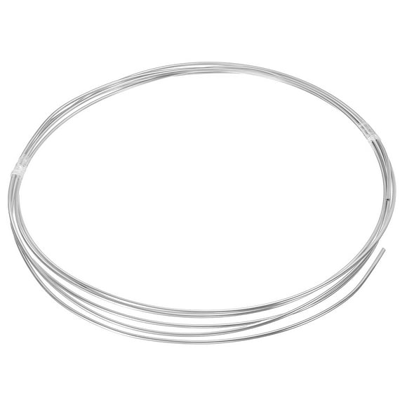 Stainless Steel Tubing Coil, 1/8" OD x 16 ft Industrial 304 Stainless Steel Tube, Welded Steel Tubing, Silver Tone