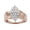 White, variant on 1/2 Carat Total Weight (cttw) Wedding Rings - Marquise Shaped Cluster Waterfall Ring In Sterling Silver for Women (Pink, Size: 8)