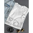 thumbnail image 3 of Dog And Cat In Line Art T-Shirt Women -Image by Shutterstock, Female 5X-Large, 3 of 4