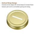 thumbnail image 4 of Unique Bargains 24Pcs Coin Slot Bank Lid for Mason Jar, Tin Plate Caps Inserts, 70mm, Gold, 4 of 5