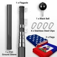 thumbnail image 2 of G128 Combo Pack: 25 Ft Telescoping Aluminum Flagpole (Black) & American and Haiti Flags 3x5 Ft, Both StormFlyer Series Embroidered 220GSM Spun Polyester | Pole with Flags Included, 2 of 9