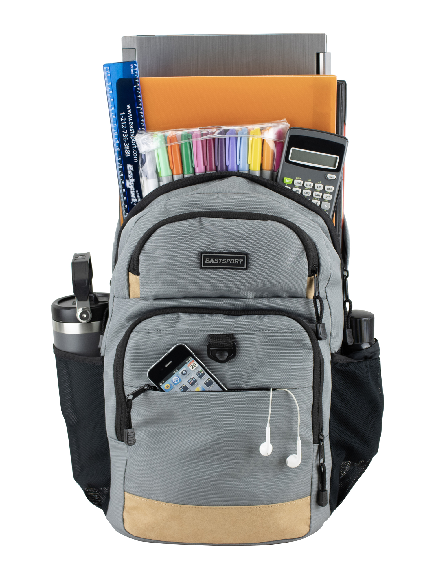 Mochila Unisex Eastsport 19" Aero Core, Gris Ceniza 2