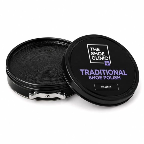 Shoe Clinic Black Shoe Polish for Leather Shoes and Boots, High Shine Wax Polish, Leather Care, 1 Pack