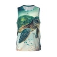 thumbnail image 2 of Wukai Watercolor Turtle5 Men’s Basketball JerseyLarge, 2 of 7