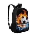 thumbnail image 2 of Uorisanigo Kids Backpack for School 17 inch Fire Ice Football Back to School Bag Casual Daypack Boys and Girls Lightweight Travel Sports Rucksack for Nursery Preschool Elementary, 2 of 6