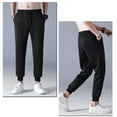 thumbnail image 7 of SEARCHI  Fleece Lined Sweatpants Pant  Men, Black Thermal Winter Warm Sports Jogger Athletic Track Trousers, 7 of 7