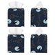 thumbnail image 2 of Balery Night Forest Wolf Porta Pañuelos de Cuero con Estampado – Funda Moderna Cuadrada para Caja de Pañuelos, Dispensador 5x5x5'', 2 of 7