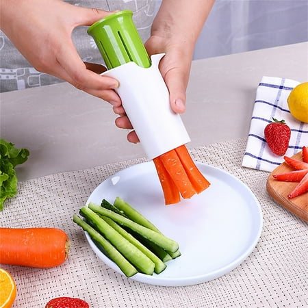 

iMESTOU Kitchen Utensils & Gadgets Kitchen Cucumber Divider Carrot Strawberry Splitter Gadget Cutting Tool