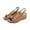 Khaki, variant on 50% Off Clear! asdoklhq Women's Sandals Shoes,Women's Vintage Buckle Wedge Heel Open Toe Low Fish Mouth Roman Sandals