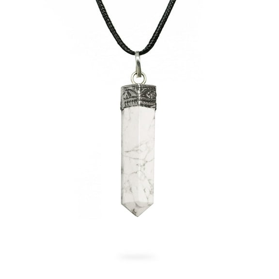 AYANA Raw White Howlite Healing Crystal Necklace