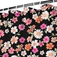 thumbnail image 3 of Waterproof Sweet Daisy Seamless Chrysanthemum Shower Curtain 72x72 Inch Boho Style Polyester Unique Shower Curtain for Bathroom Hotel Home Decor with 12 Plastic Hooks, 3 of 5