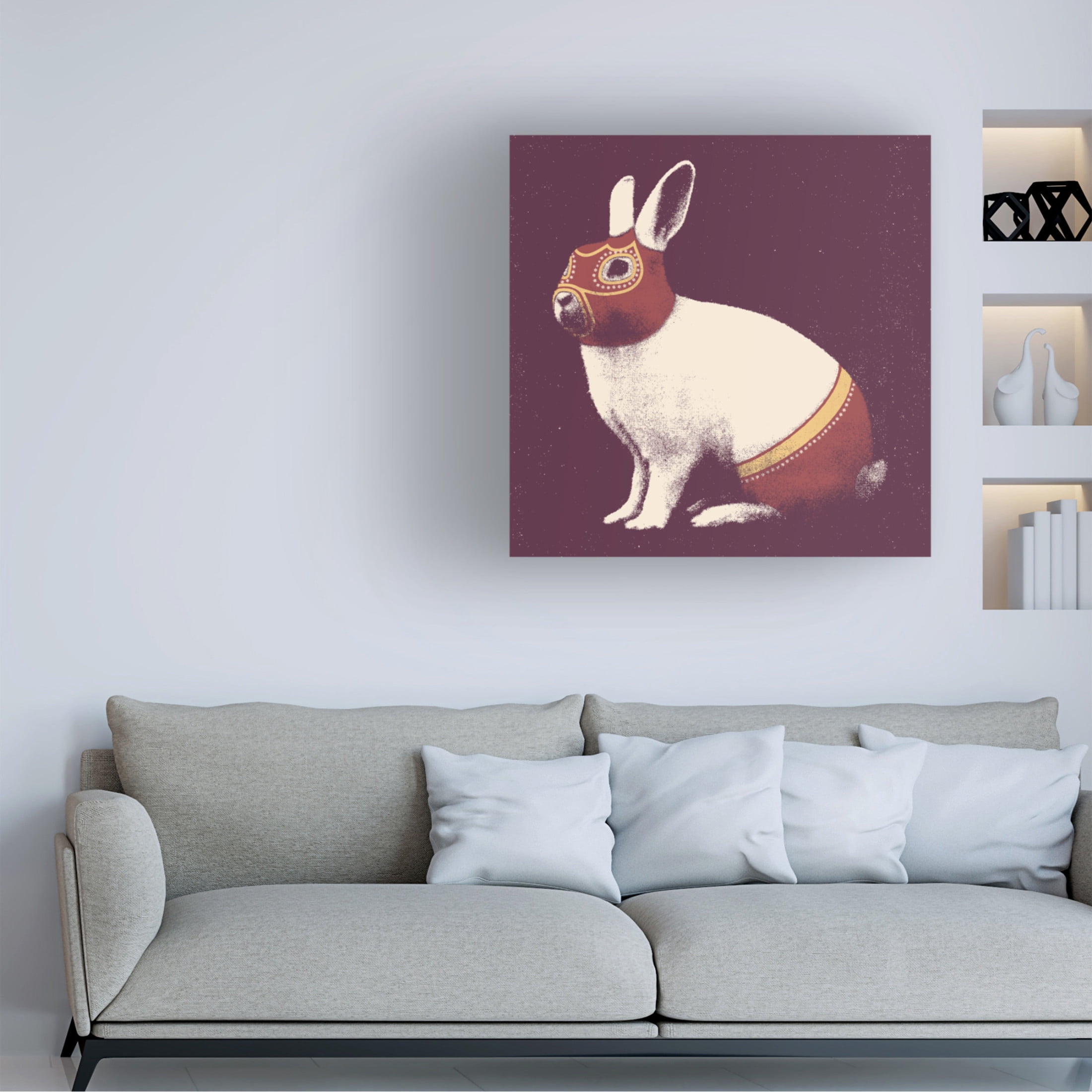 Trademark Fine Art Florent Bodart  Lapin Catcheur Canvas Wall Art