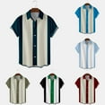 thumbnail image 4 of CENL Men Shirt Bowling Retro Vintage Button-Down Shirt Cuban Retro Short Sleeve Top, 4 of 9