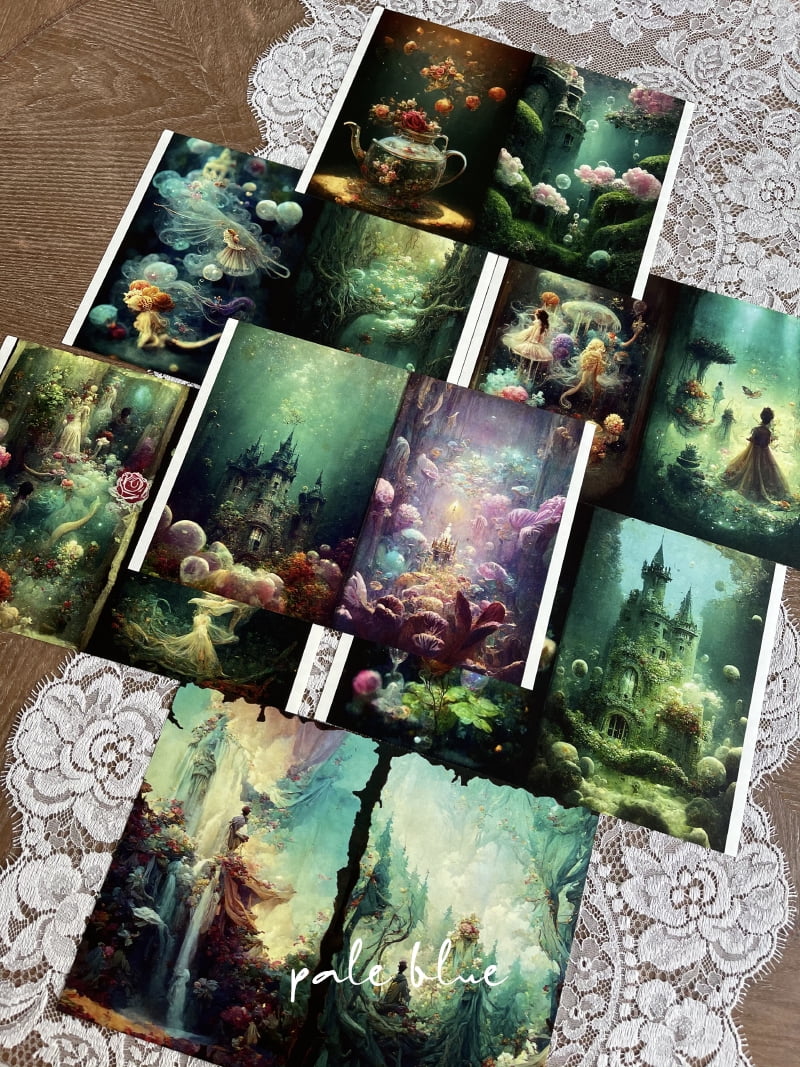 22 Sheets Dreamland Kingdom Scrapbook Paper - A5 Size DIY Junk Journal Material for Creative Crafting