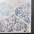 thumbnail image 4 of Safavieh Madison Collection MAD604D Glam Ogee Trellis Distressed Non-Shedding Stain Resistant Living Room Bedroom Runner, 2'3" x 8' , Ivory / Blue, 4 of 5