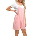 thumbnail image 4 of Franhais Women Short Jumpsuit, Sleeveless V Neck Solid Loose Playsuit with Pockets for Casual Daily, 4 of 6