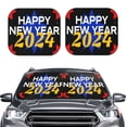 thumbnail image 2 of Saiise Happy New Year 2024 (6) for Foldable Car Sun Shades (2-Pack) Offer Sun Protection with an Easy-fold Design for Convenient Windshield Shading-Large, 2 of 6