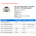thumbnail image 2 of Rear Transmission Mount - Compatible with 2005 - 2008 Dodge Magnum 2006 2007, 2 of 2
