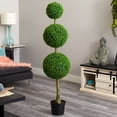 thumbnail image 4 of Nearly Natural 5.5 ft. Triple Ball Boxwood Artificial Topiary Tree, UV Resistant (Indoor/Outdoor), 4 of 5