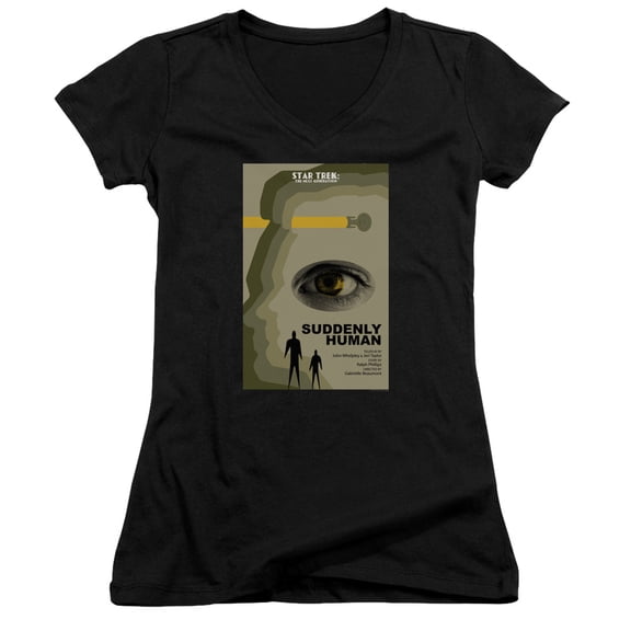Star Trek Tng Season 4 Episode 4 Junior Women's V-Neck T-Shirt Black