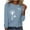 Light Blue, variant on MaFYtyTPR Fashionable Women's Printed Round Neck Pullover Long Sleeved Casual Top Womens Comfortable and Casual for Women Light Blue XL