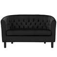 thumbnail image 3 of Modway Prospect Velvet Upholstered Contemporary Modern Loveseat In Black, 3 of 4