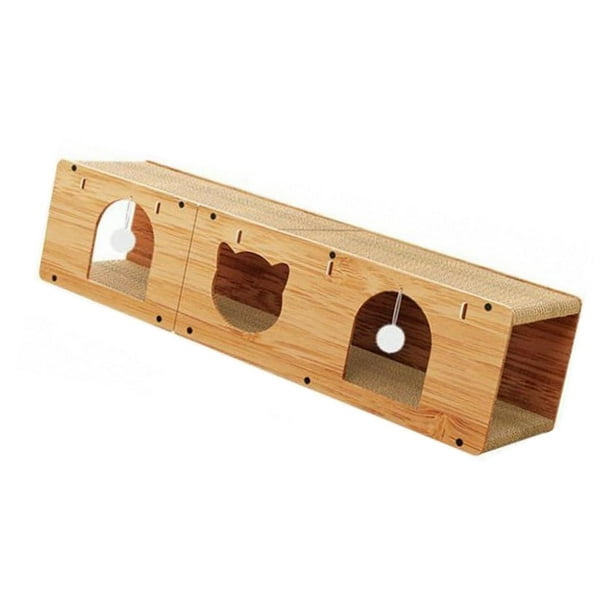 Rascador de túnel para gatos Regalos de casa de túnel para gatos Cómodo descanso, juego y molienda para gatos L