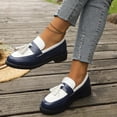 thumbnail image 3 of HEWUQI Women's Slip on Boat Shoes Platform Lace up Lightweight Suede Loafers Round Toe Soft Sole Clogs Comfortable Casual Walking Sneakers d-Blue Size 8, 3 of 6