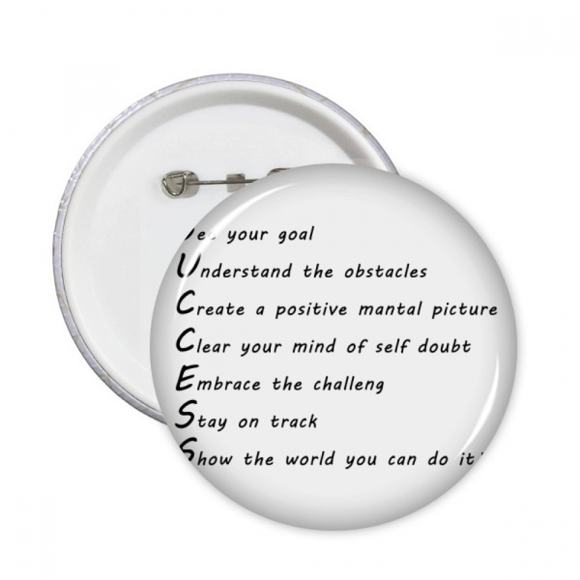 Embrace Challenges Do It Quote Pins Badge Button Emblem Accessory Decoration 5pcs