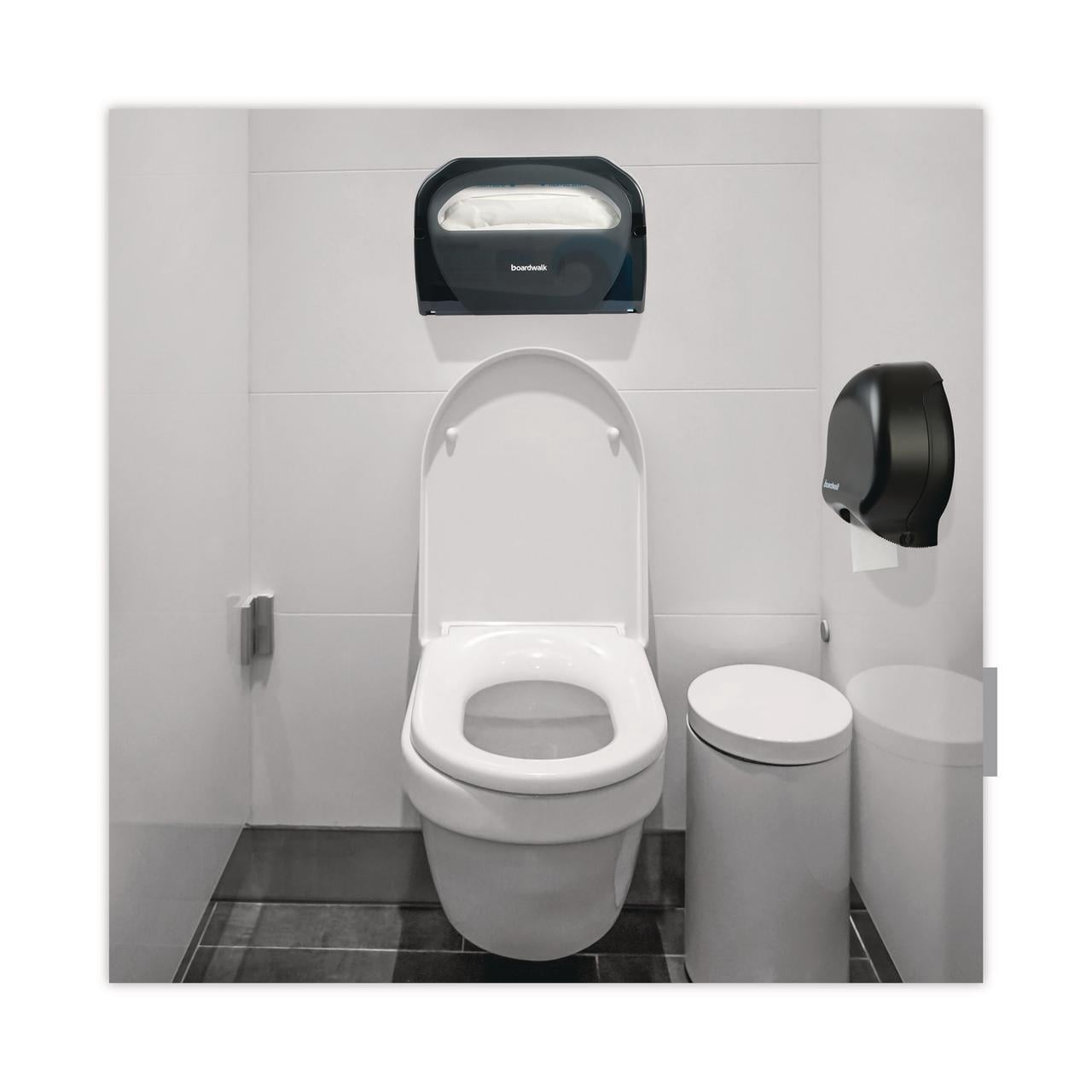Boardwalk JRT Jr. Toilet Paper, Jumbo, Septic Safe, 1-Ply, White, 3.3" x 2,000 ft, 12/Carton