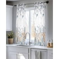thumbnail image 5 of Blue Beige Coastal Sheer Curtains 54 Inch Length 2 Panels Set for Living Room/Bedroom, Beach Starfish Summer Eucalyptus Kitchen Curtains Grommet Semi-Sheer Curtains Drapes Window Treatments 42"x54"x2, 5 of 7