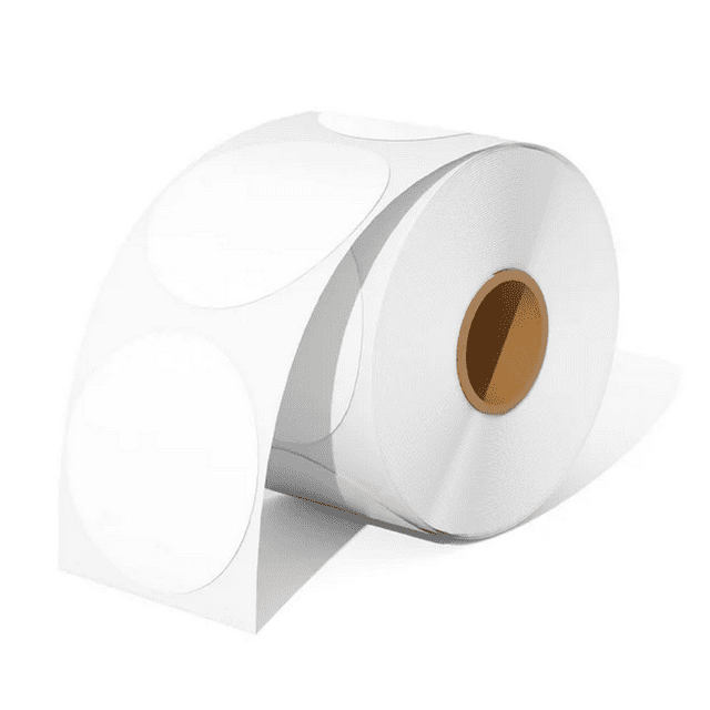 NANDIYNZHI Circle Stickers Circle Thermal Sticker Labels Self Adhesive Round Direct Thermal Labels Multi Purpose Roll Thermal Stickers For Business White Labels Clearance White