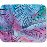Yeuss Palm Leaf Mouse Pad Rectangular Non-Slip Mousepad, Tropical and Palm Leaves in Vibrant Bold Gradient Holographic
