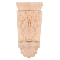 Masteelf Corner Moulding Wood Carving Onlay Decorative Wooden Trim Wood Applique Onlay Furniture Carved Wooden Corbel for Home Decor