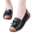 thumbnail image 6 of KEGIRLOM Women's Fashion Casual Soft Sole Soft Shoes Comfortable Toe Loafers Flat Shoes Black 9.5, 6 of 9