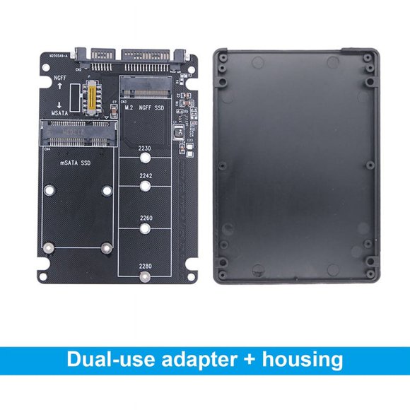 M.2 NGFF MSATA SSD to 3.0 Adapter Card 2 in 1 Converter Card M.2 SSD Adapter Card External Hard Drive Enclosure