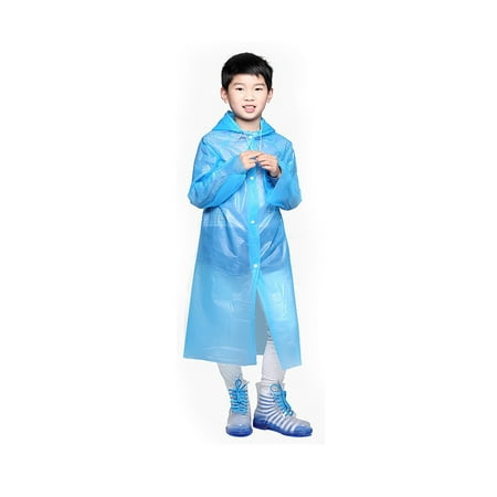 Disposable Portable Raincoats for Kids PEVA Travel Camping Children Rain Jackets Breathable Rainwear with Hood