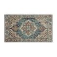 thumbnail image 2 of Boho Vintage Blue Carpet Kitchen Rugs and Mats Sets Of 2, Funny Kitchen Decoration Rubber Backing Non-Slip Absorbent Mats for Sink Waterproof Runner Rug for Laundry Room 17x30+17x48inch, 2 of 7