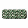 thumbnail image 1 of Grunge Computer Mouse Pad, Triangles Inner Murky Leaves and Stripes Creative Rainforest Nature, Rectangle Non-Slip Rubber Mousepad Large, 31" x 12", Hunter Green and Pale Pink, by Ambesonne, 1 of 2