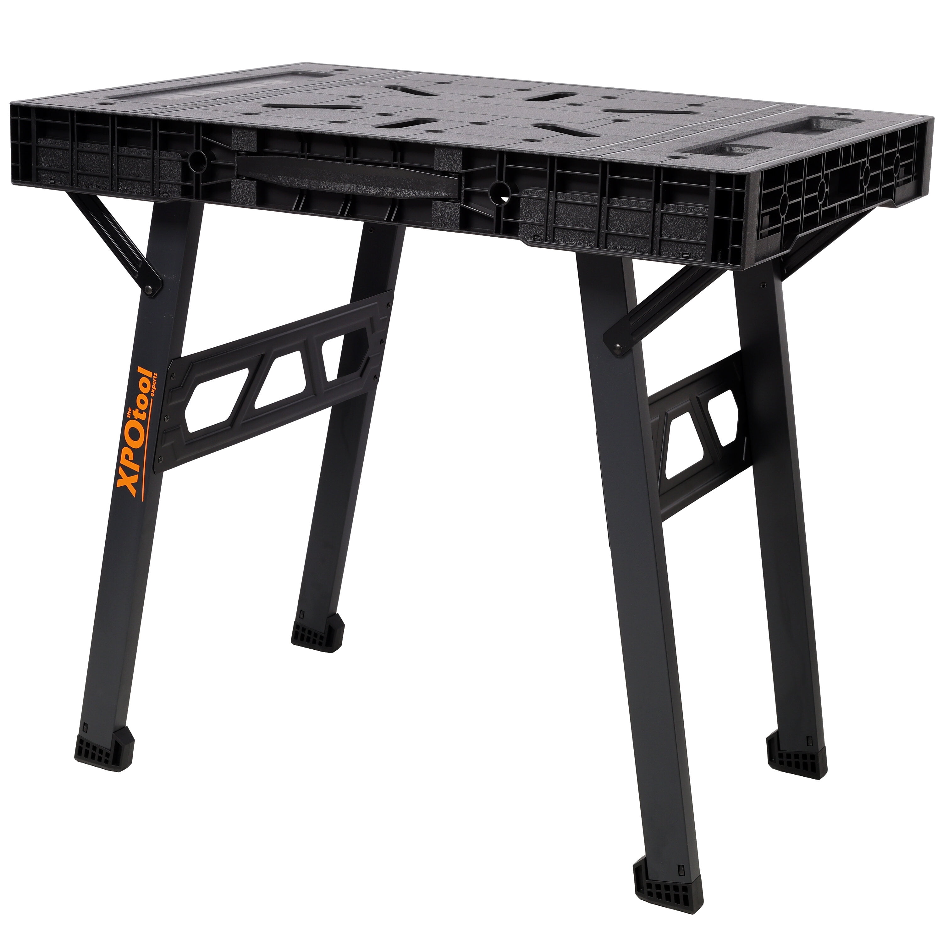 Foldable Workbench - 1650 LBS Capacity Portable Workstation for Garage & Workshop (Black)