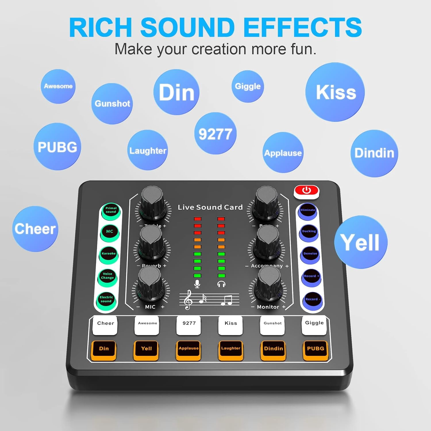 Podcast Equipment Bundle,Live Sound Card Kit,Audio Mixer with BM-800 Condenser Microphone,XLR Microphone Interface,Podcast Microphone Bundle for Laptop,Computer,Vlog,Living Broadcast,Live Streaming