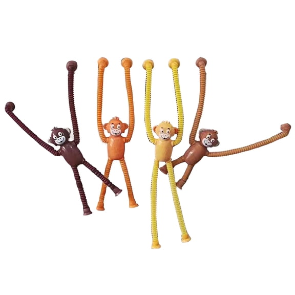 YIFAEUX Telescopic Tube Toy with Sucker Flexible Stretchable Monkey Lion DIY Pipe Relieve Boredom Fidget Toys Animal Stretch Tube Children Anti-stress Toy Party Favor